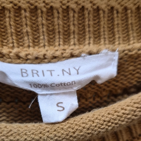 Mustard Yellow Oversized Short Ribbed Knit Sweater - Picture 2 of 5